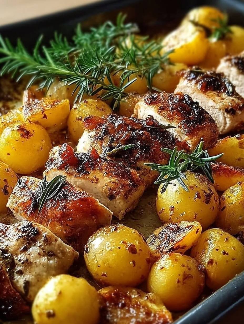 Hähnchen-Rosmarinkartoffel-Blech: Ein einfaches und aromatisches Ofengericht image 2