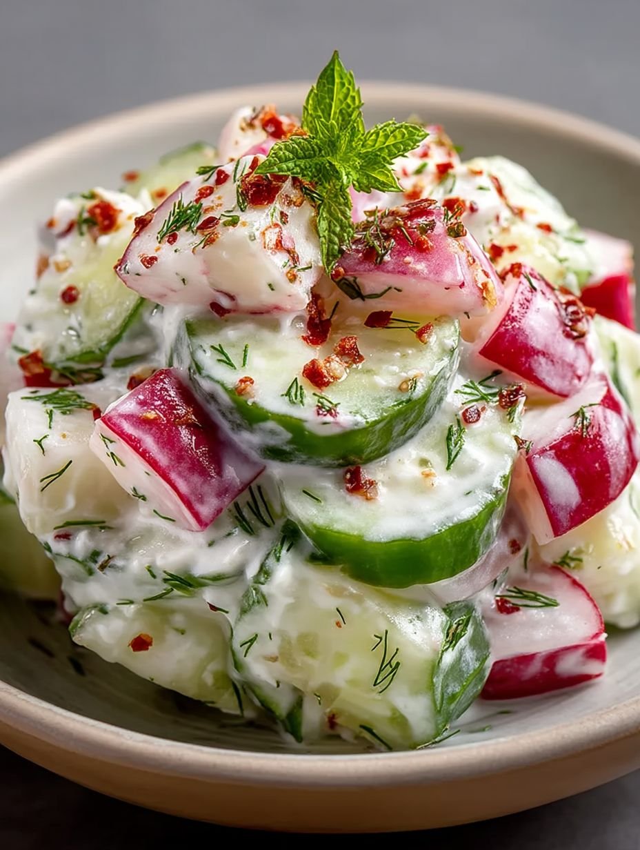 Radieschen-Gurken-Joghurt-Salat image 2