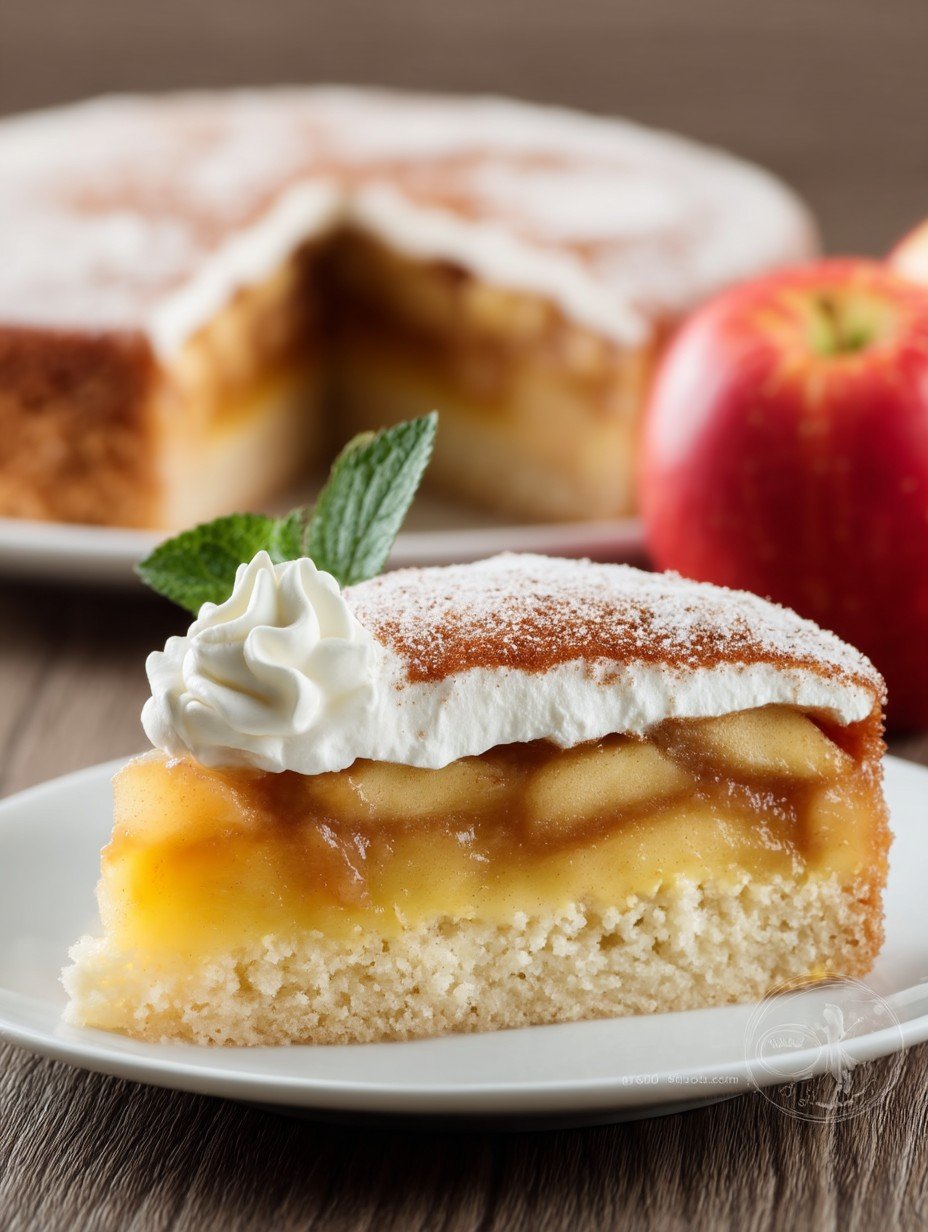 Apfelkuchen Mit Zimt-Sahne und Pudding image 2