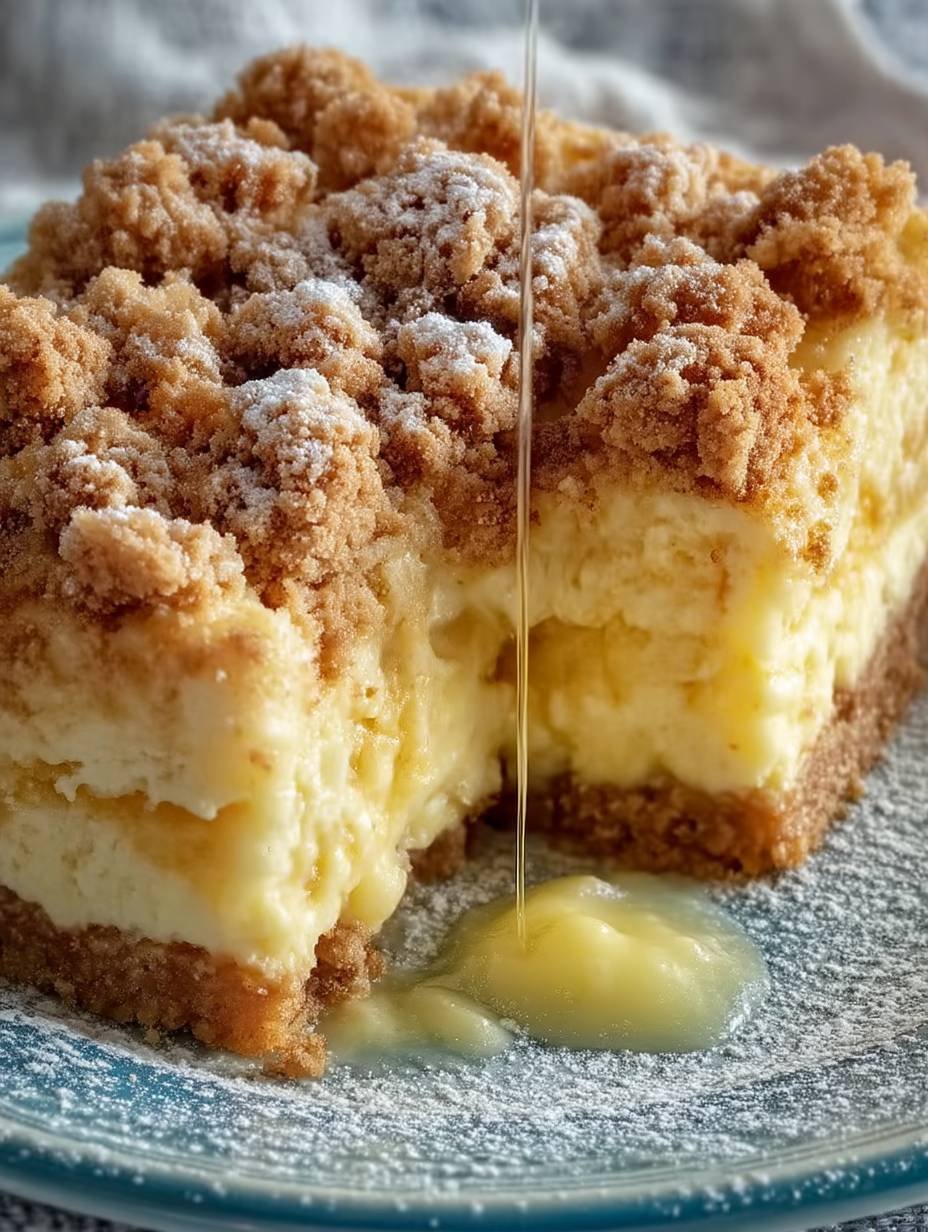 Apfelkuchen mit Pudding und Zimtstreuseln image 2