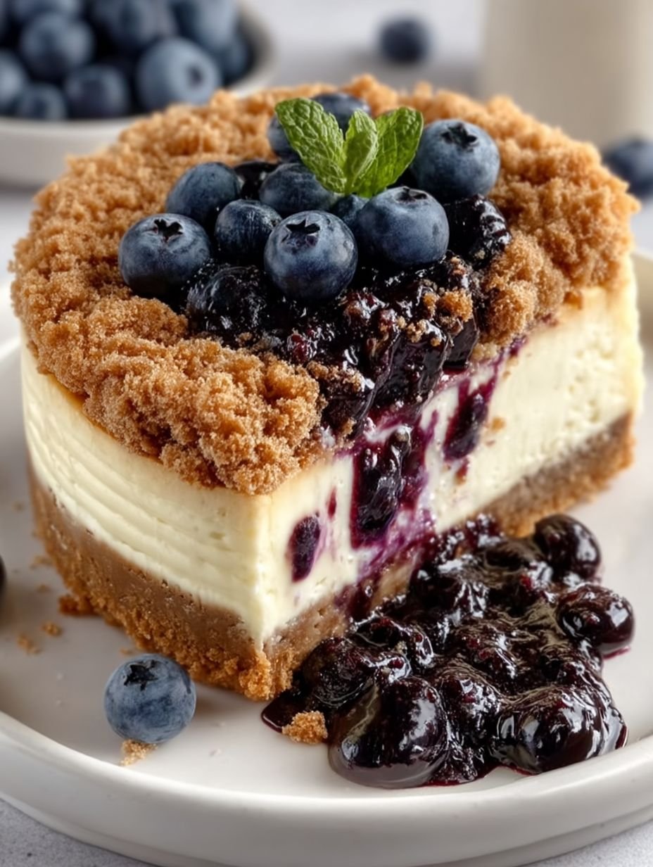 Blaubeer Crumble Käsekuchen image 2