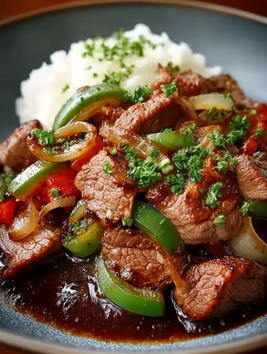 CHINESISCHES RINDFLEISCH MIT ZWIEBELN PFANNENGERICHT image 2