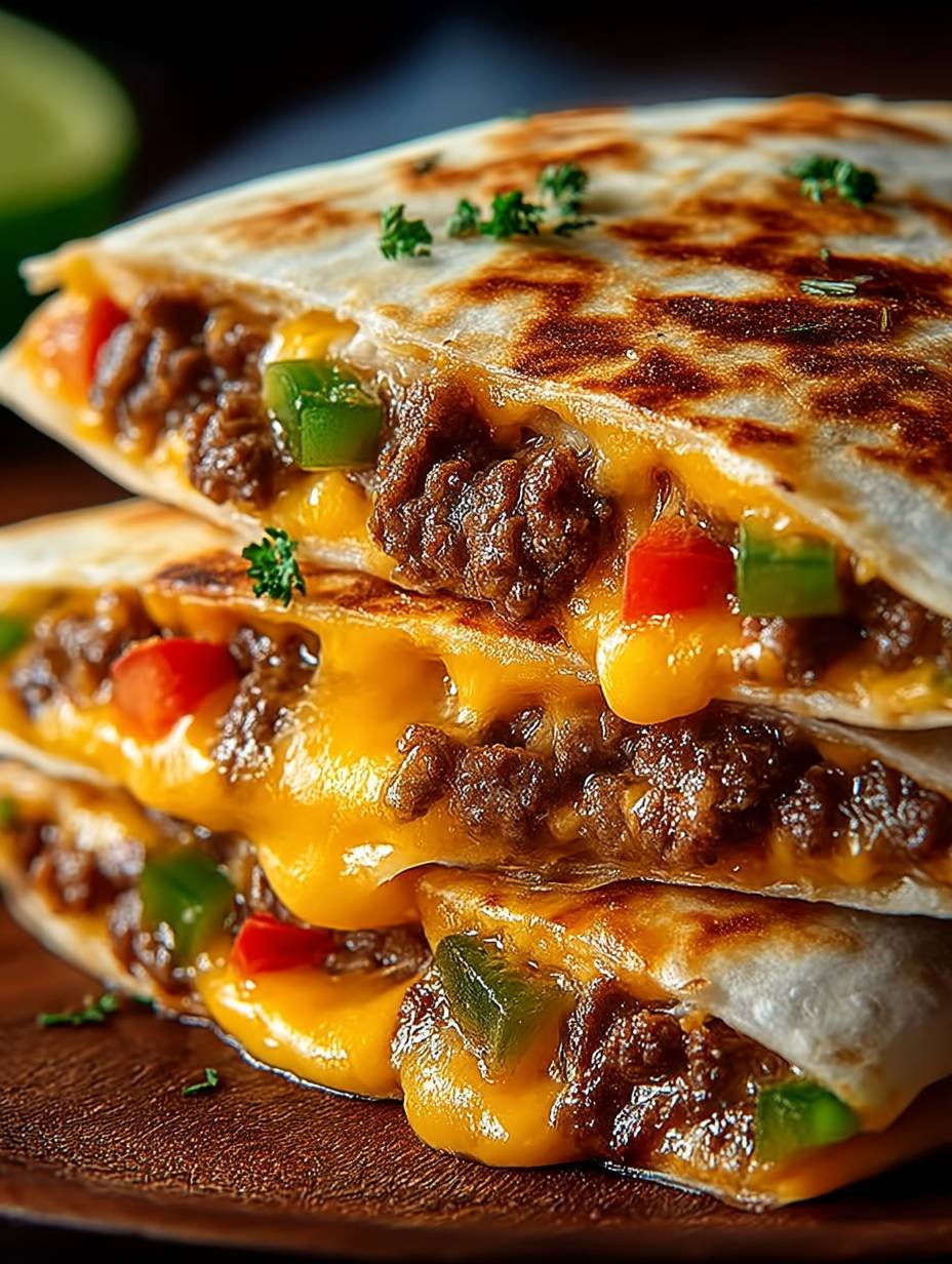 Cheeseburger-Quesadillas image 2