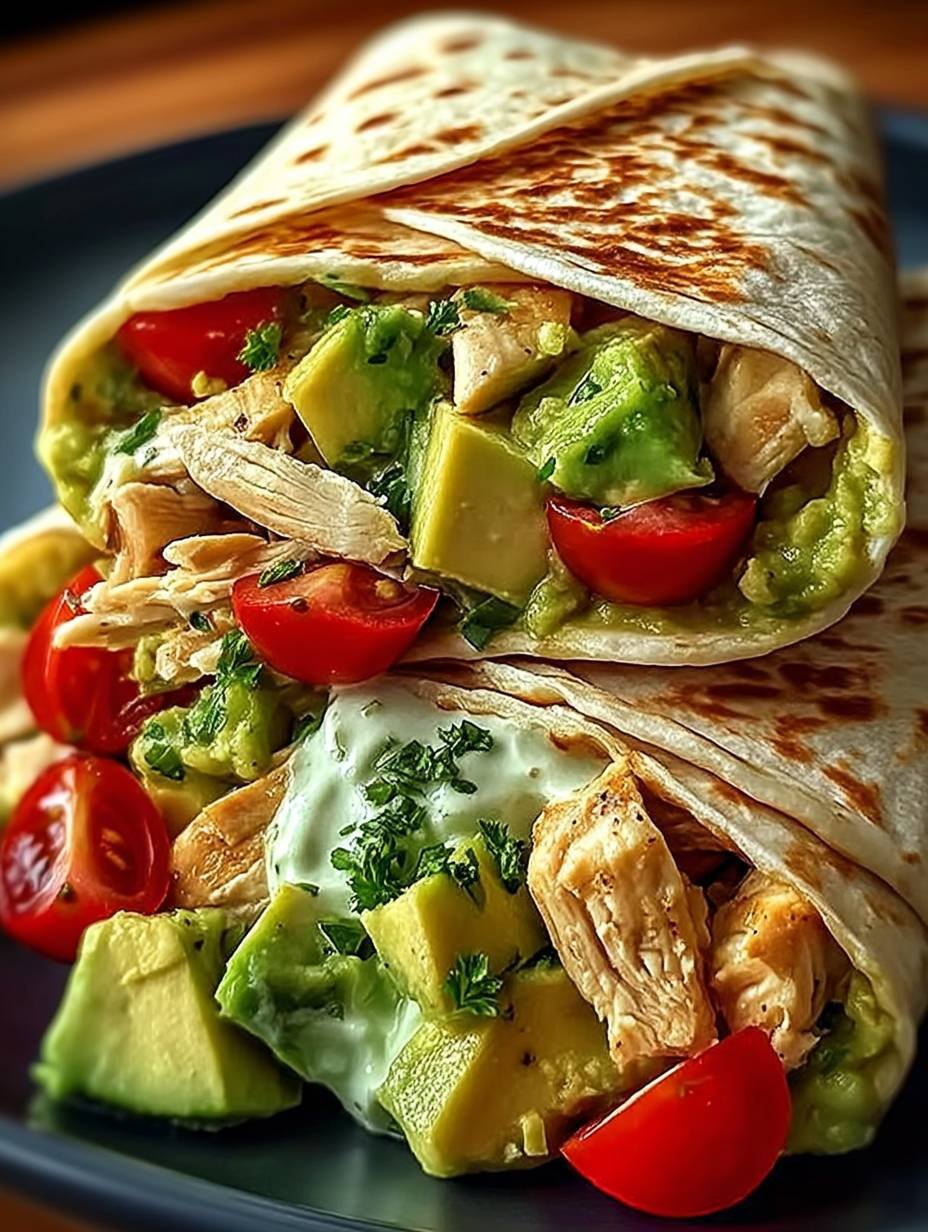 Cremige Avocado-Hähnchen-Wraps image 2