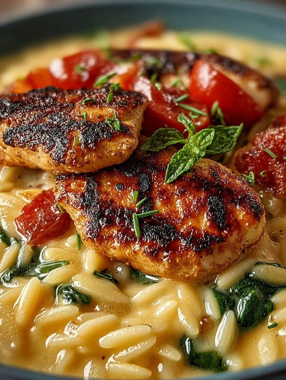 Cremige Orzo-Pfanne mit Hähnchen für ein herzhaftes Abendessen image 2