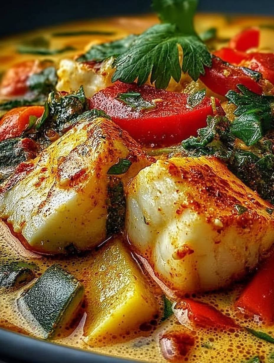 Fisch-Curry mit Kokosmilch und Gemüse einfach zubereiten image 2