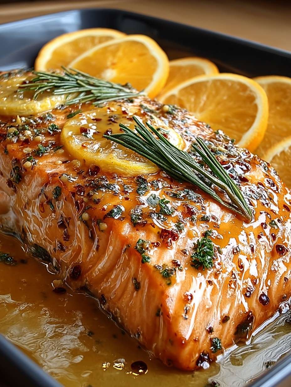 Gebackener Orangen-Lachs mit Honig-Senf-Glasur image 2