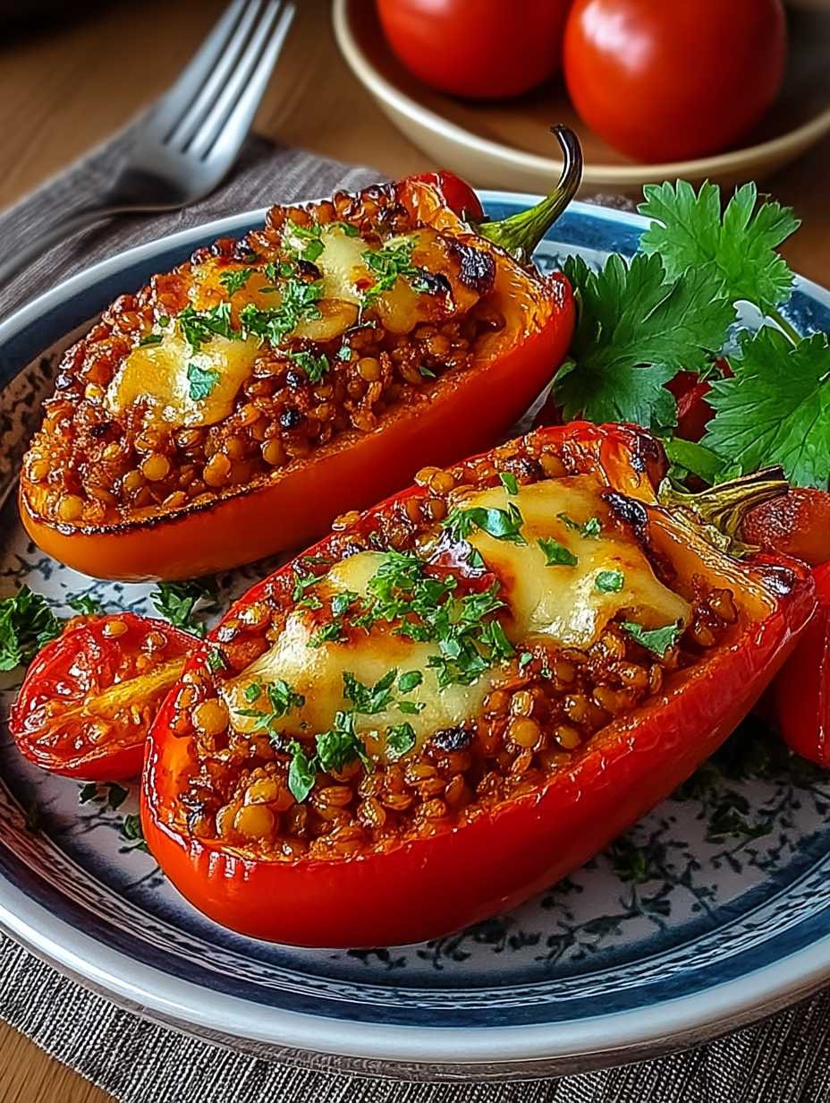 Gefüllte Spitzpaprika mit roten Linsen image 2