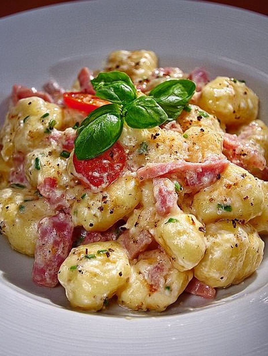 Gnocchi mit Käse-Knoblauch-Schinken image 2