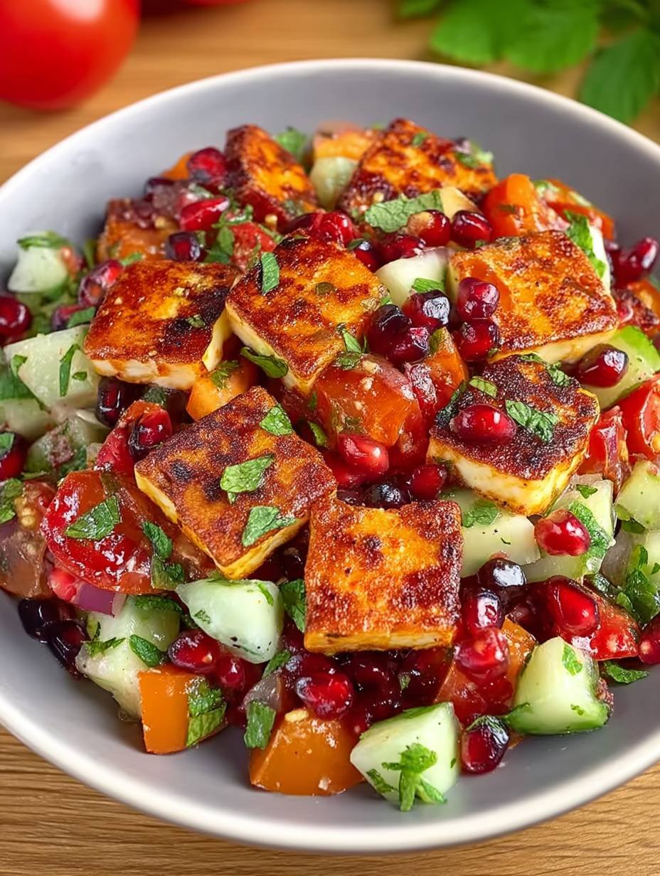 Halloumi Salat mit Granatapfel image 2