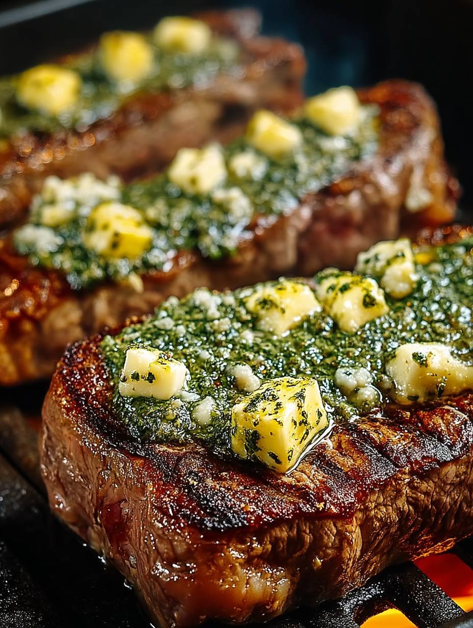 Knoblauch Kräuter Butter Steak aus dem Ofen image 2