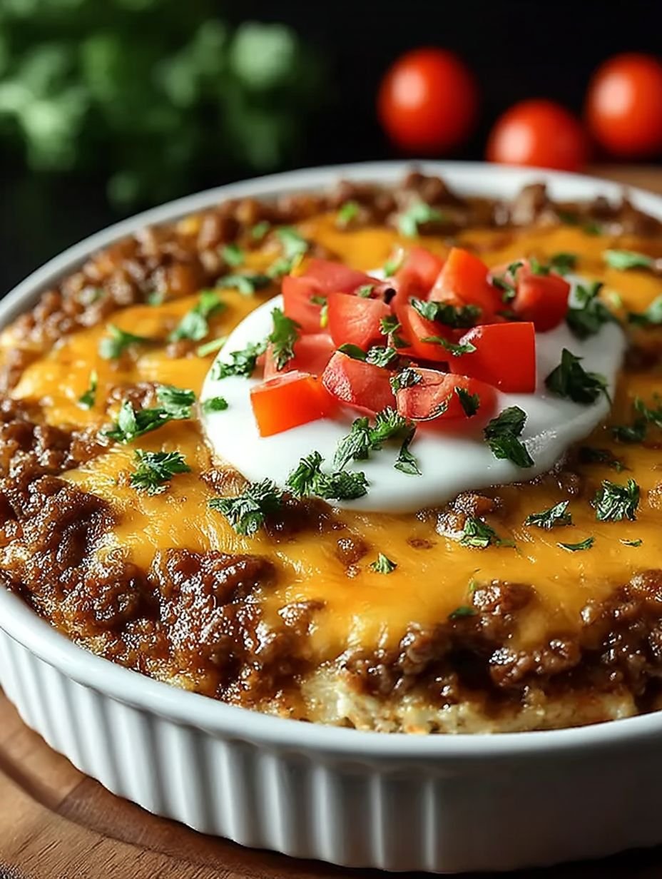 Köstlicher Low Carb Cheeseburger-Auflauf image 2