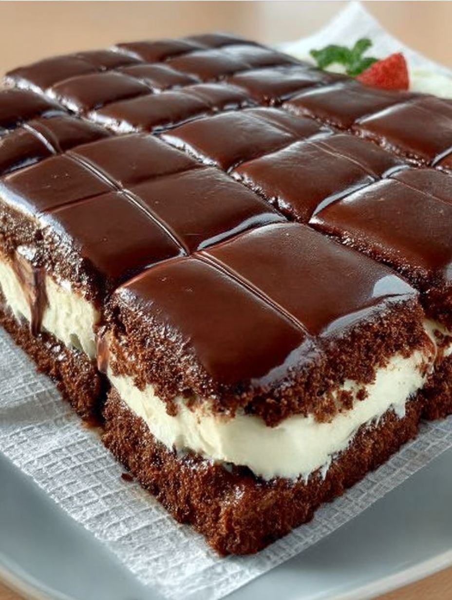 SCHOKO SCHNITTE MIT CREME – EIN TASSENREZEPT, SEHR LEICHT UND LECKER ! image 2