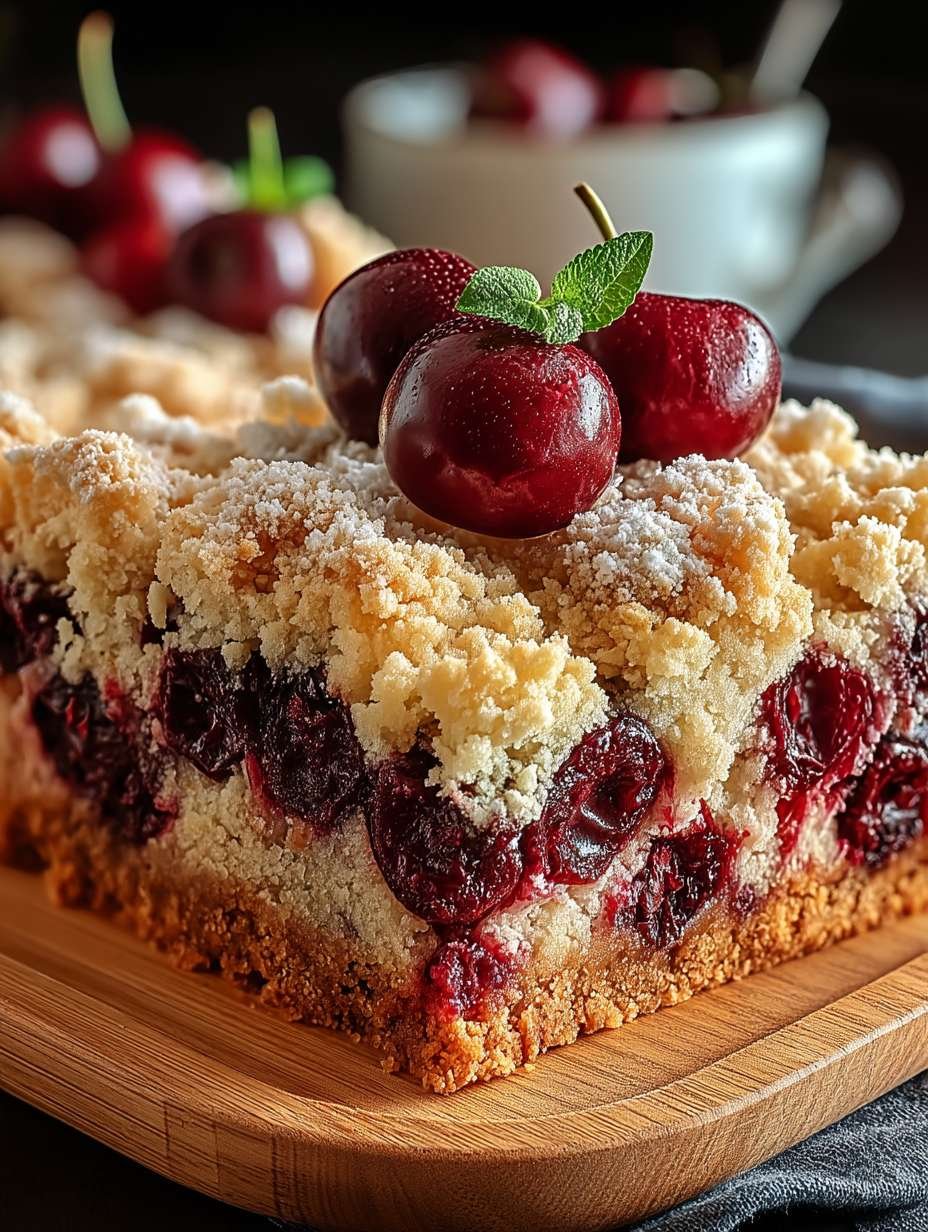 Streuselkuchen mit Kirschen vom Blech image 2