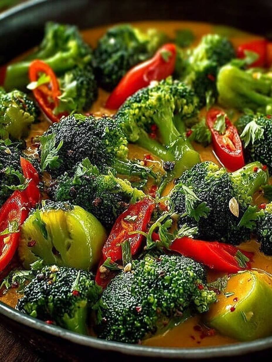 Vegane Brokkoli-Gemüsepfanne mit Erdnusssoße image 2