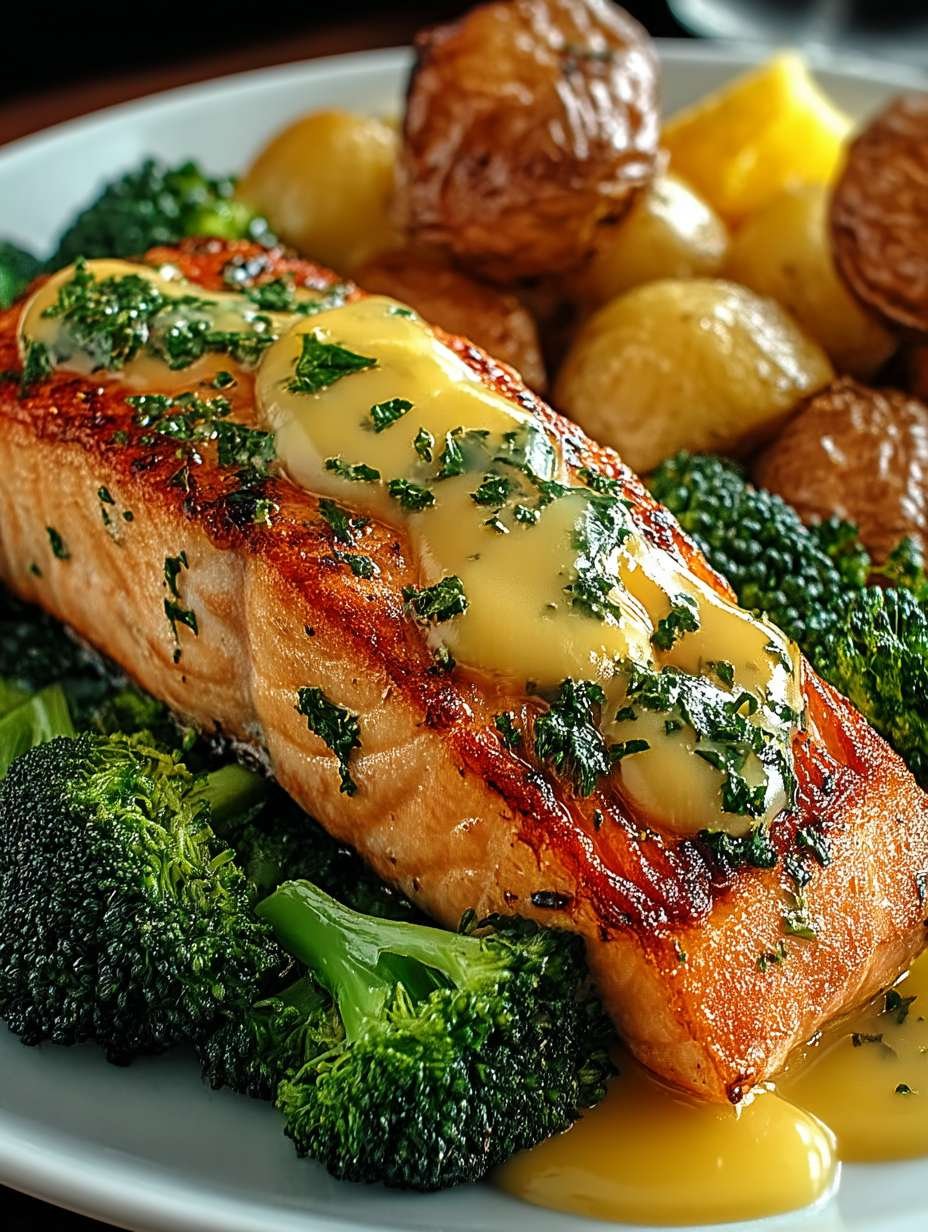 Zitronenbutterlachs mit knusprigen Kartoffeln und Brokkoli image 2