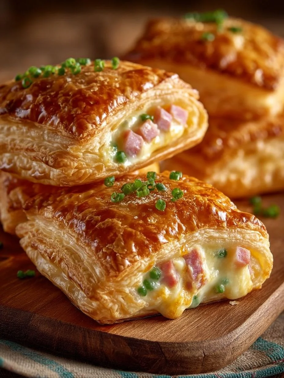 BLÄTTERTEIGTASCHEN MIT SCHINKEN-KÄSE-FÜLLUNG image 2