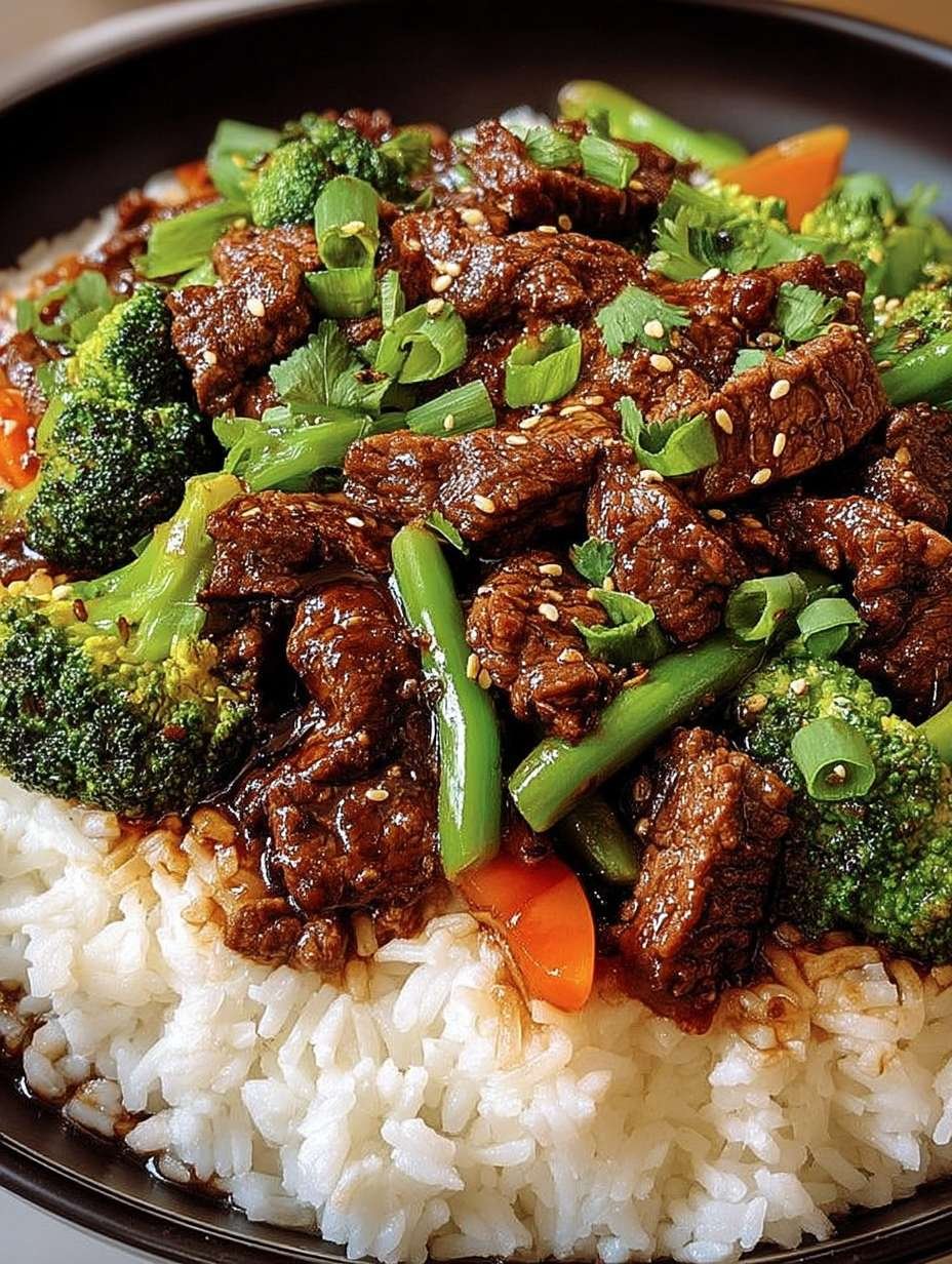 EIN PFANNENGERICHT TERIYAKI RINDFLEISCH MIT REIS image 2