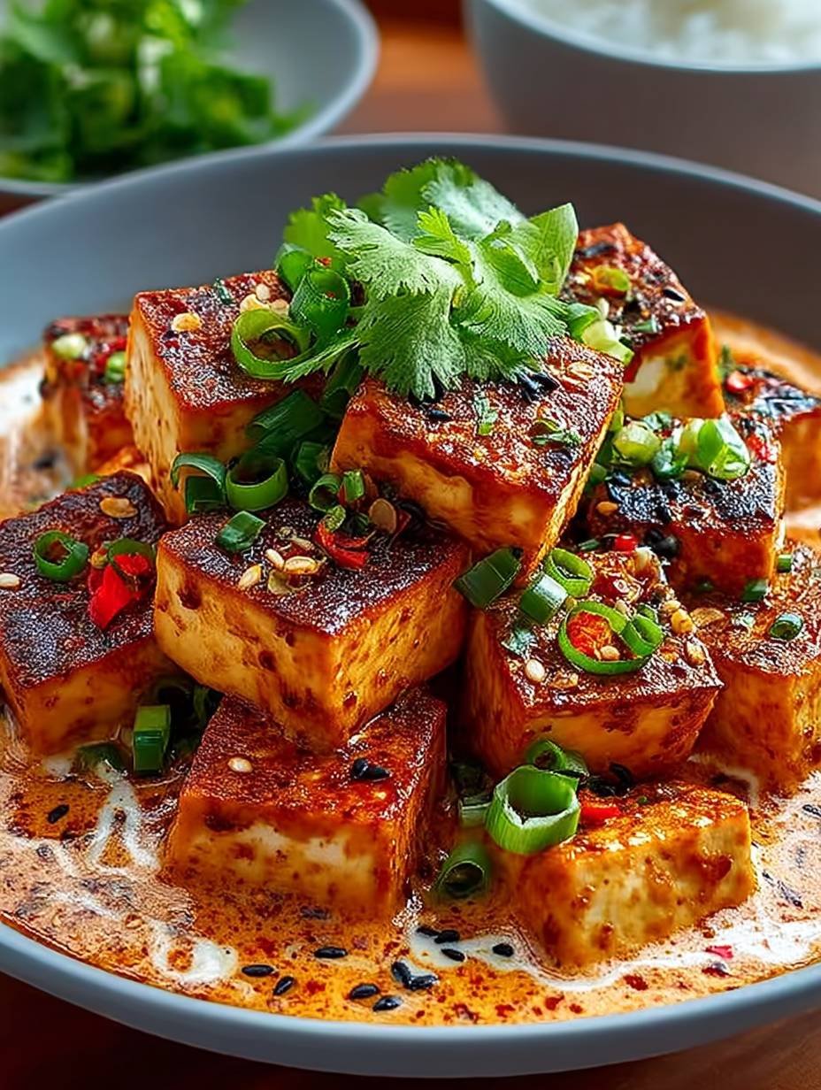 Einfaches Rezept für würzigen Tofu mit Kokossauce image 2