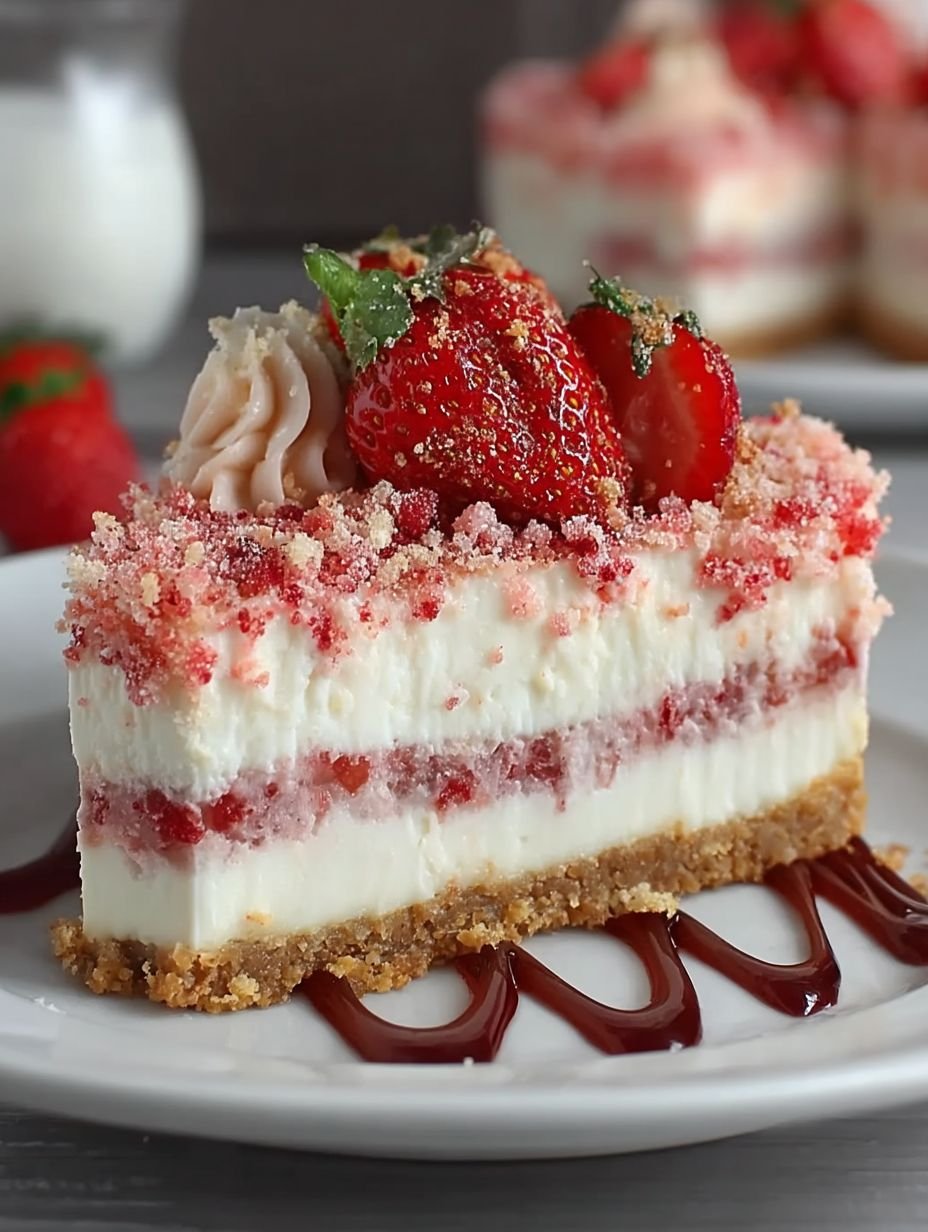 Erdbeer Crunch Käsekuchen image 2