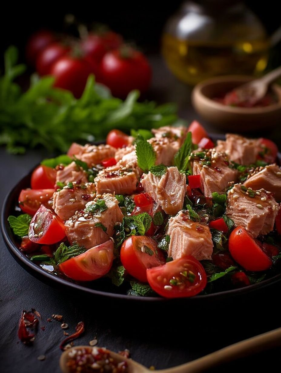 Frischer Thunfisch Tomaten Salat image 2