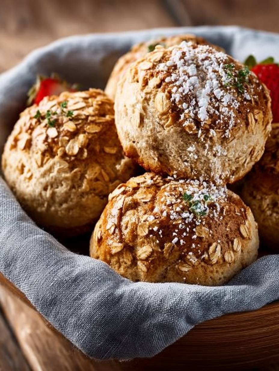 Gesundes Rezept für Haferflocken-Brötchen ohne Mehl image 2