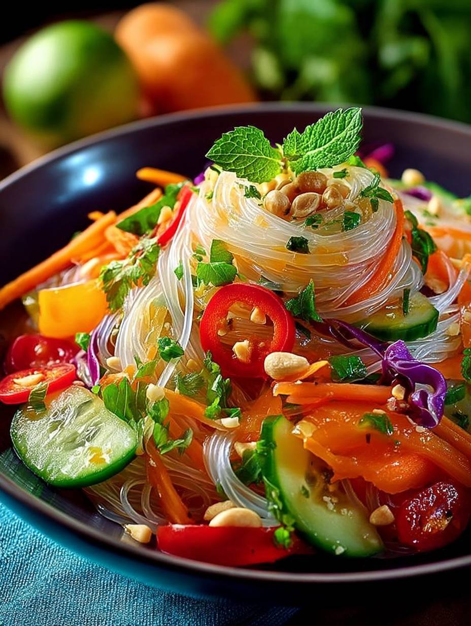 Glasnudelsalat mit frischem Gemuse image 2