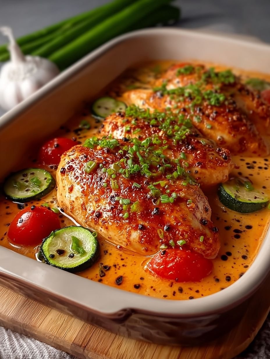 Hähnchenbrust Rezept mit Gemüse – schnelles Mittagessen im Ofen image 2