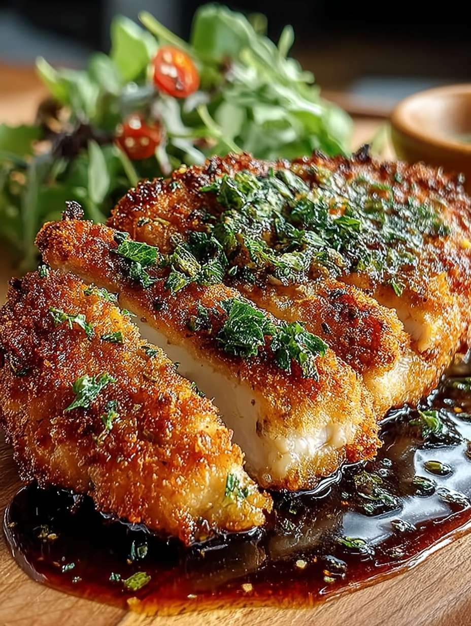 Knusprige Parmesan Kräuterkruste für Hähnchenbrust genießen image 2