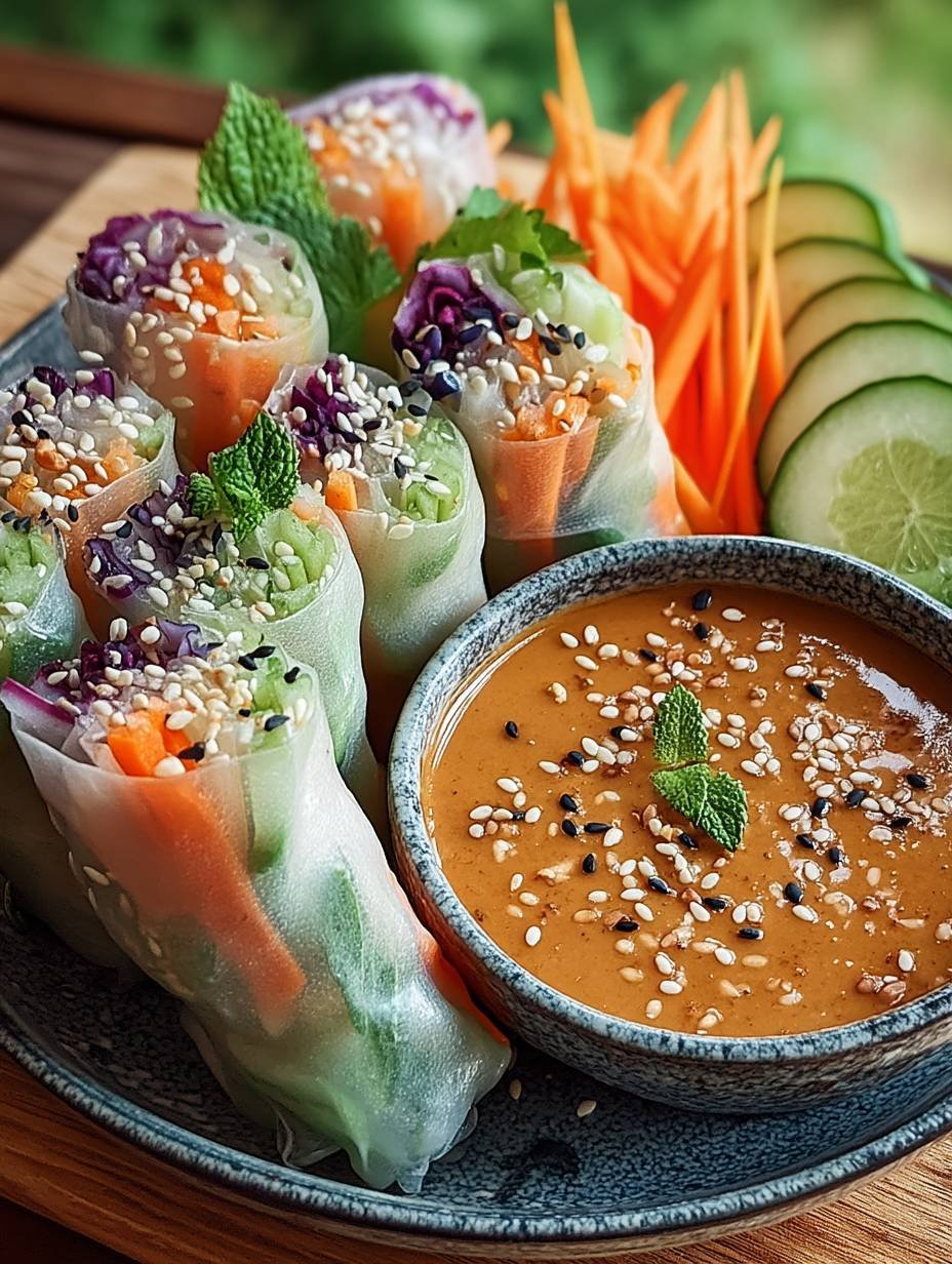 Leckere Sommerrollen mit Erdnussdip image 2