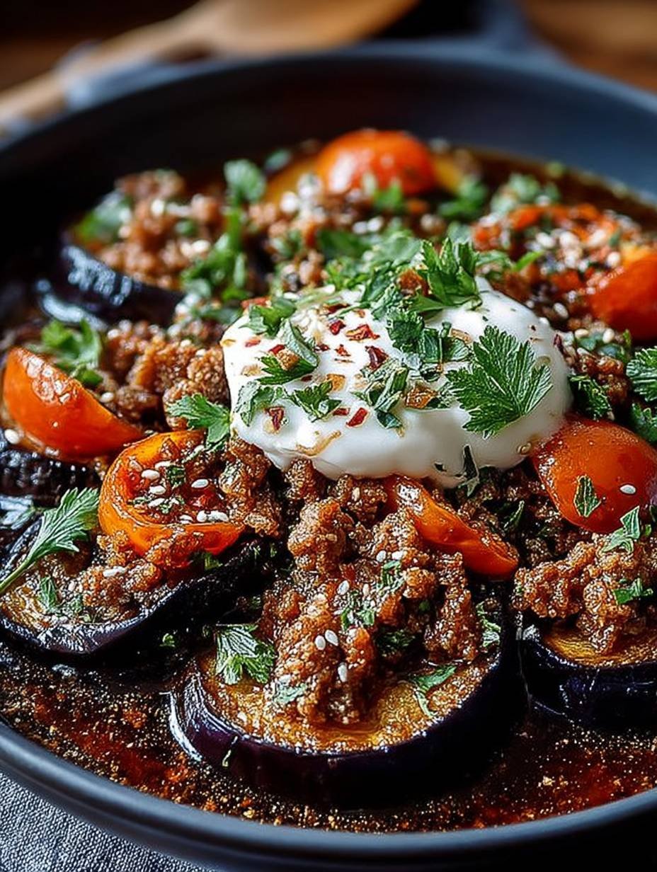 Leckere türkische Auberginenpfanne einfach zubereitet image 2
