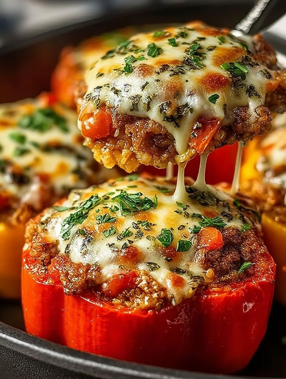 Leckeres Keto Rezept für gefüllte Paprika Auflauf image 2