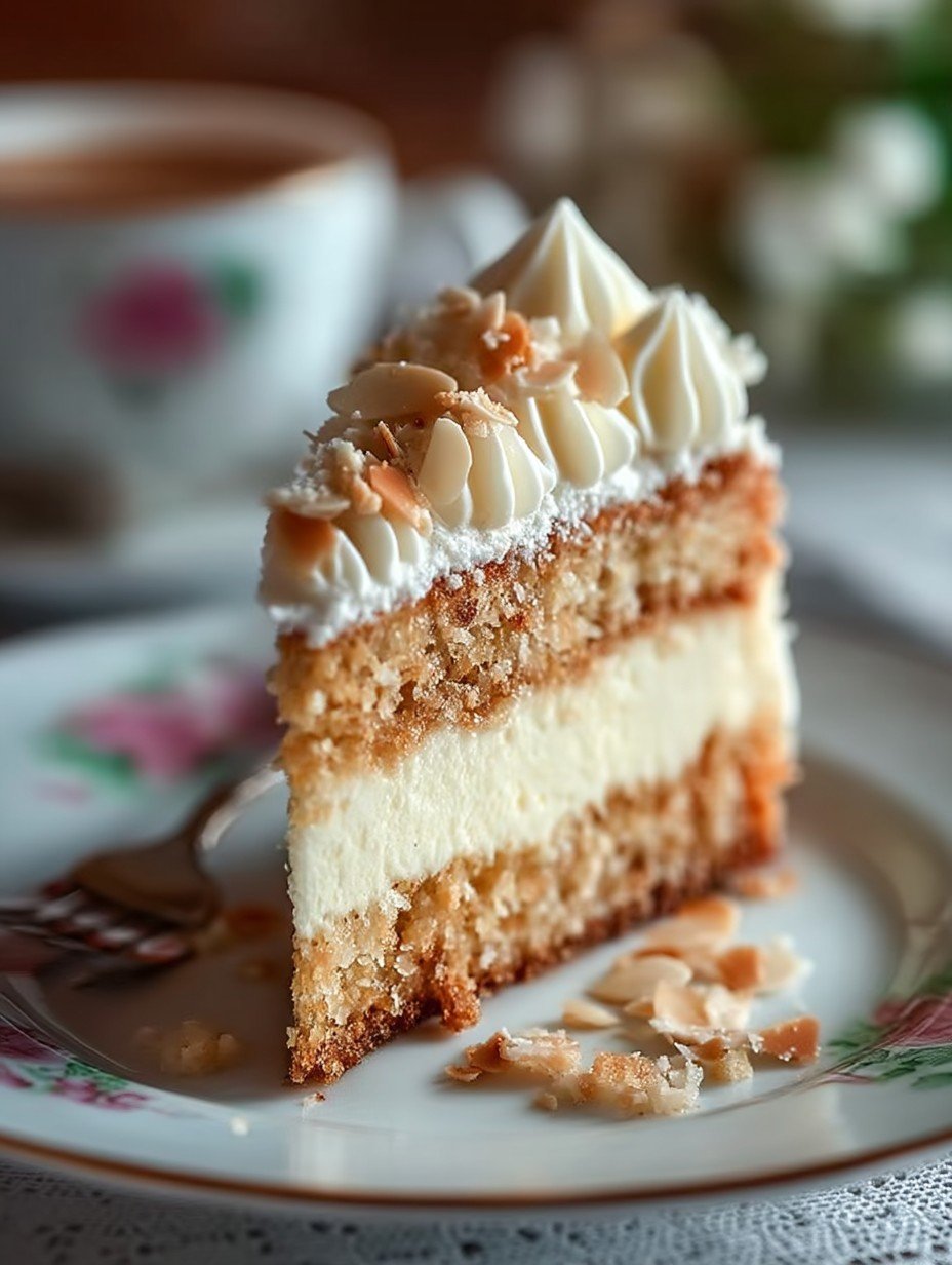 Raffaello-Kuchen mit Kokoscreme und Mandeln image 2