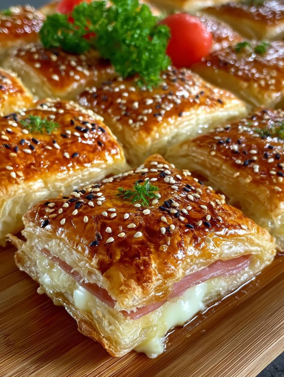 Schinken Käse Blätterteigkissen image 2