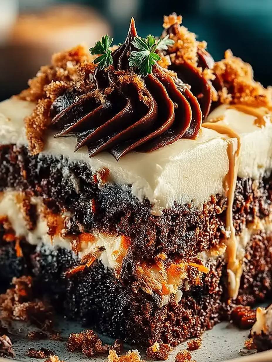 Schoko Karottenkuchen mit Frischkäse Frosting image 2