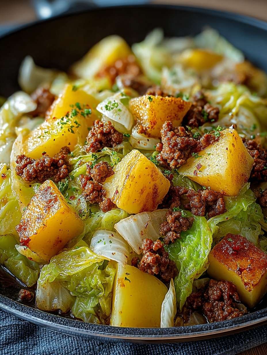 Spitzkohl-Kartoffel-Pfanne mit Hackfleisch image 2