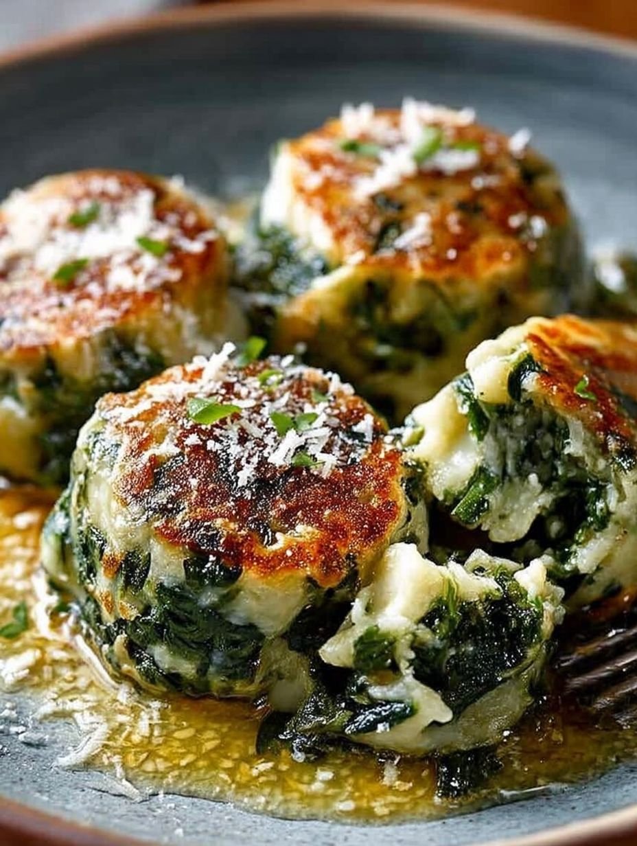 Südtiroler Spinatknödel mit Butter und Parmesan image 2