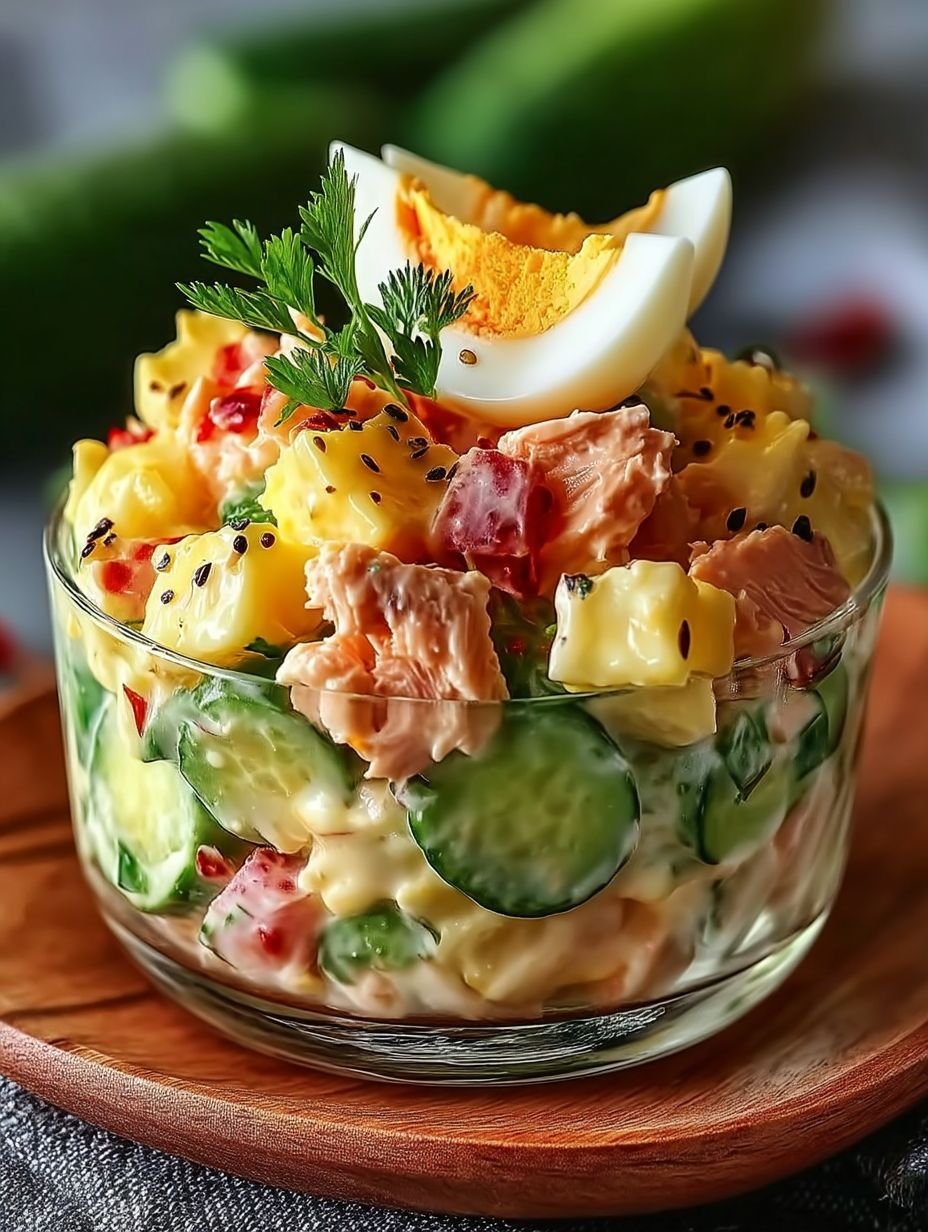Thunfischsalat mit Ei und Gurke image 2