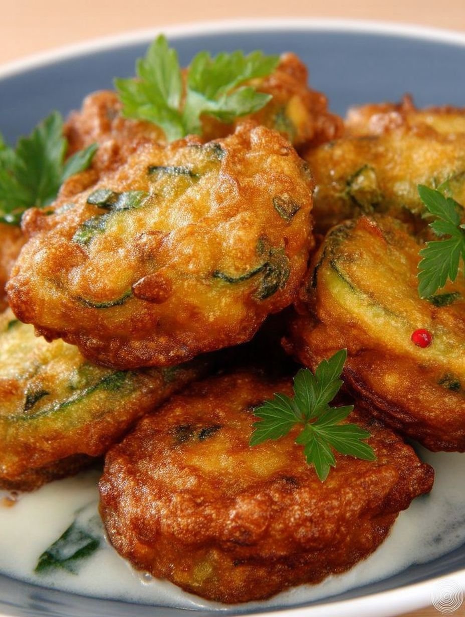 ZUCCHINISCHEIBEN IM KNOBLAUCH-JOGHURT-TEIGMANTEL image 2