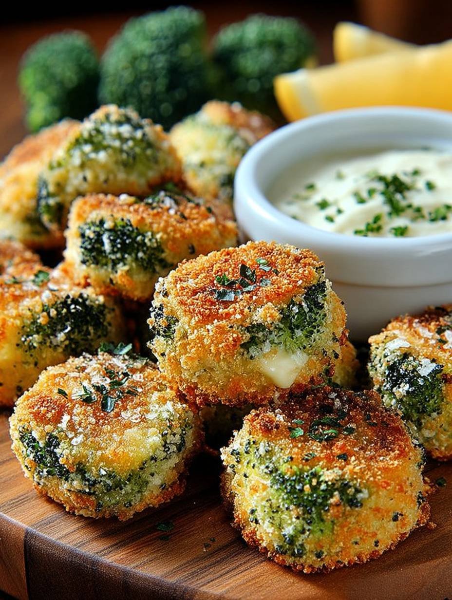 Air Fryer Garlic Parmesan Broccoli Bites image 2