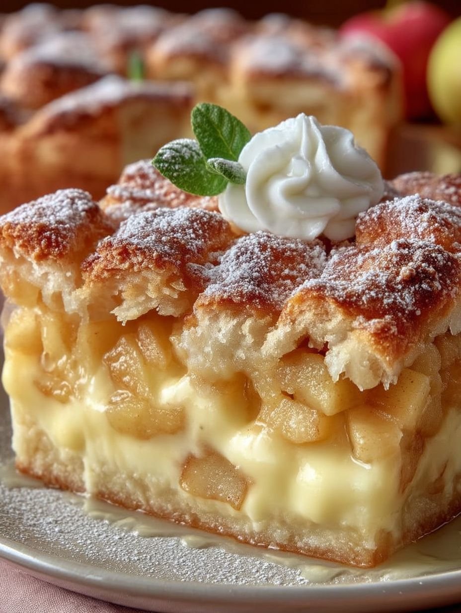 Apfelkuchen mit Vanillepudding, der Jeden Verrückt Macht image 2