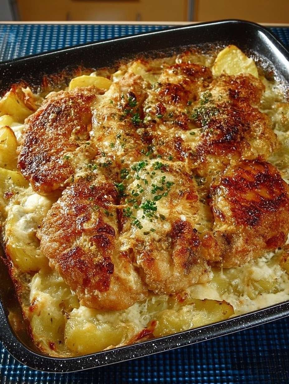 Bratkartoffelauflauf mit Schnitzel image 2