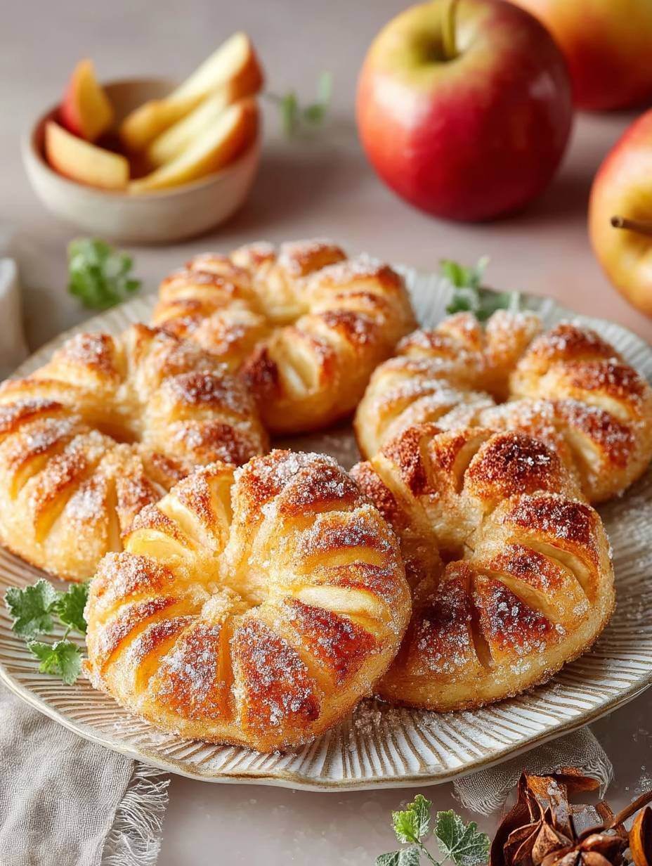 Einfache Apfelringe knusprig mit Blätterteig image 2