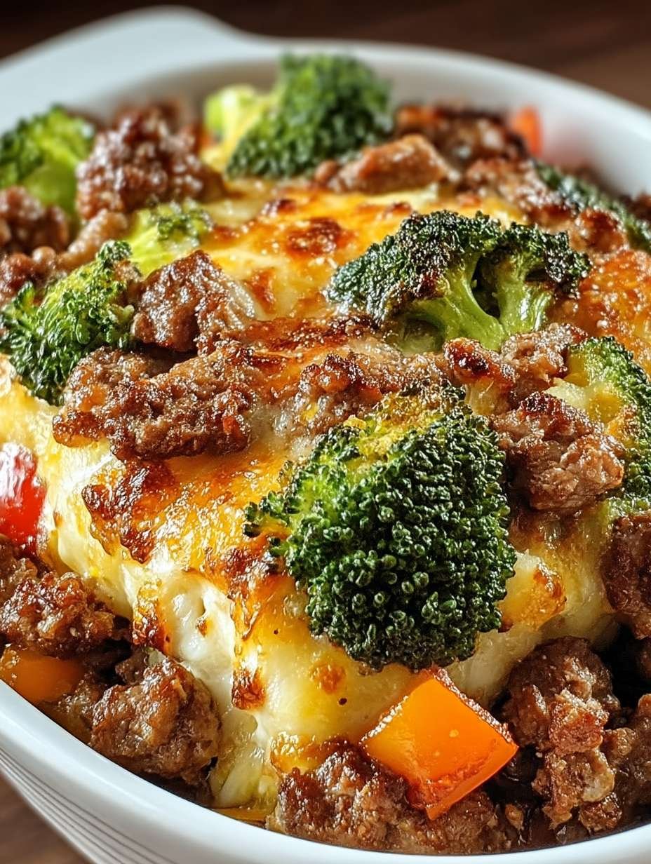 Fitness Auflauf mit Brokkoli und Hackfleisch image 2