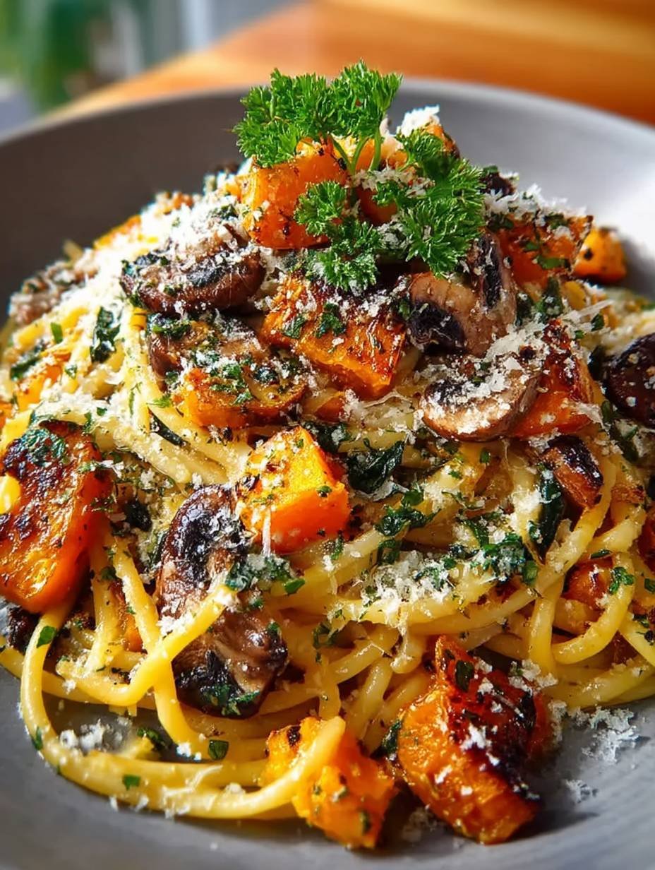 HERBSTLICHE KÜRBIS-PILZ-PASTA image 2