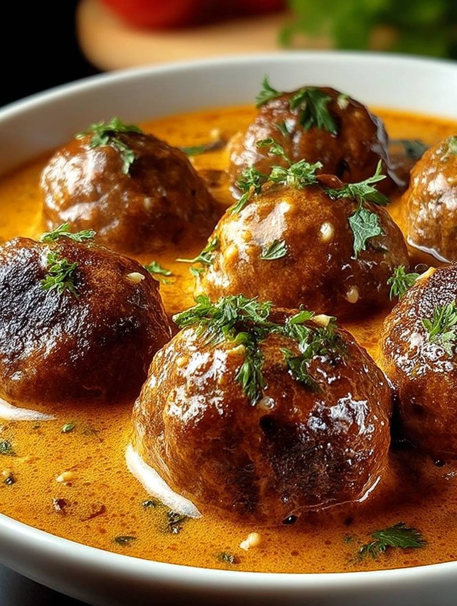 Hackbällchen in cremiger Paprikasoße image 2