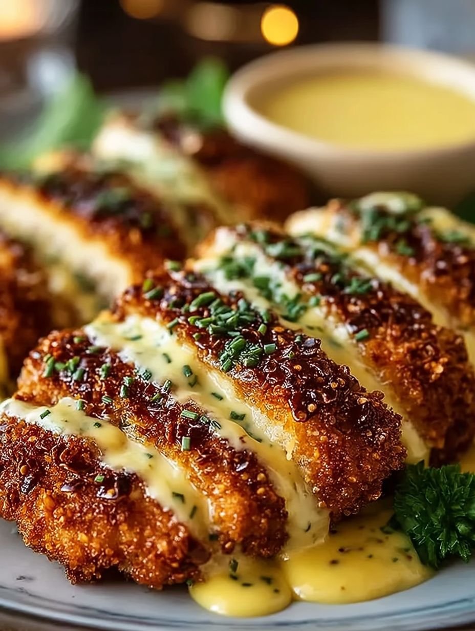 Hähnchen mit Brezelkruste und Honig-Senf-Sauce image 2