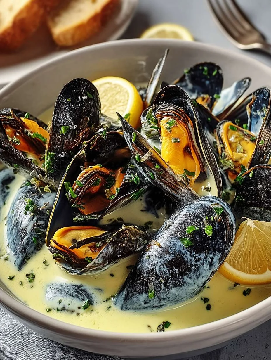 MUSCHELN IN KNOBLAUCH-ZITRONEN-SAHNESOSSE image 2