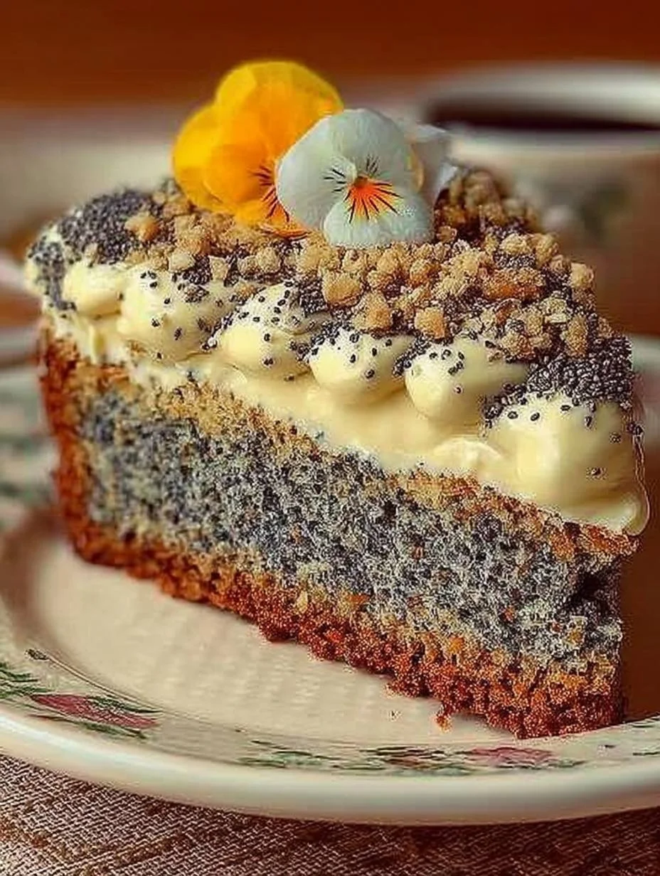 Mohnkuchen mit Paradiescreme so einfach gemacht ! image 2