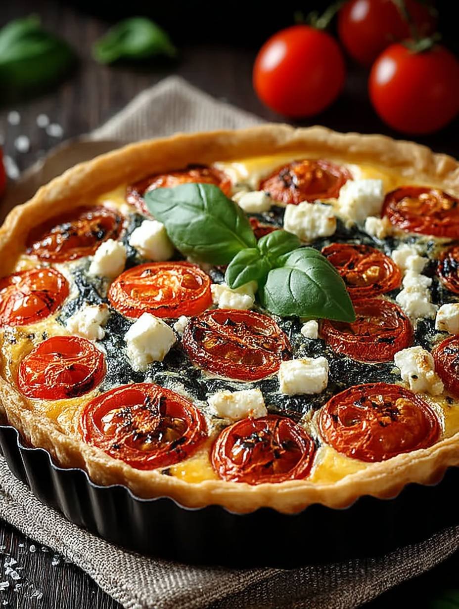 Quiche mit Tomaten Feta Basilikum image 2